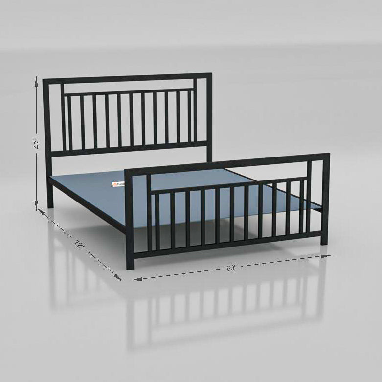 MetalCraft Parallel Lines Iron Bed - Furnishiaa -  -